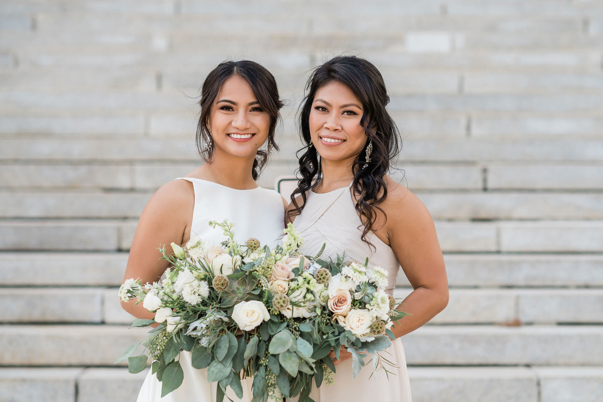 Bride and her bridesmaid