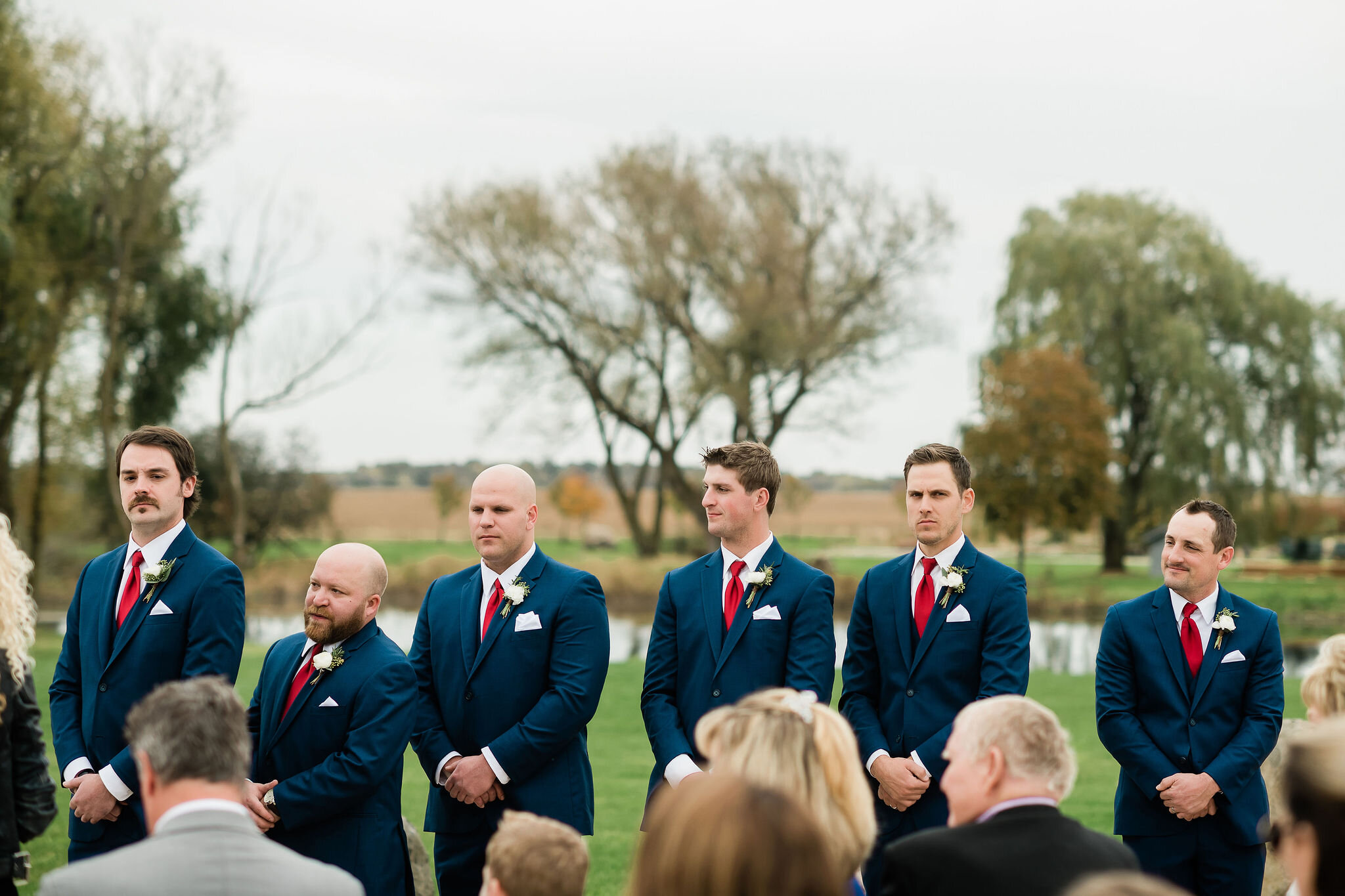 Groomsmen at the alter