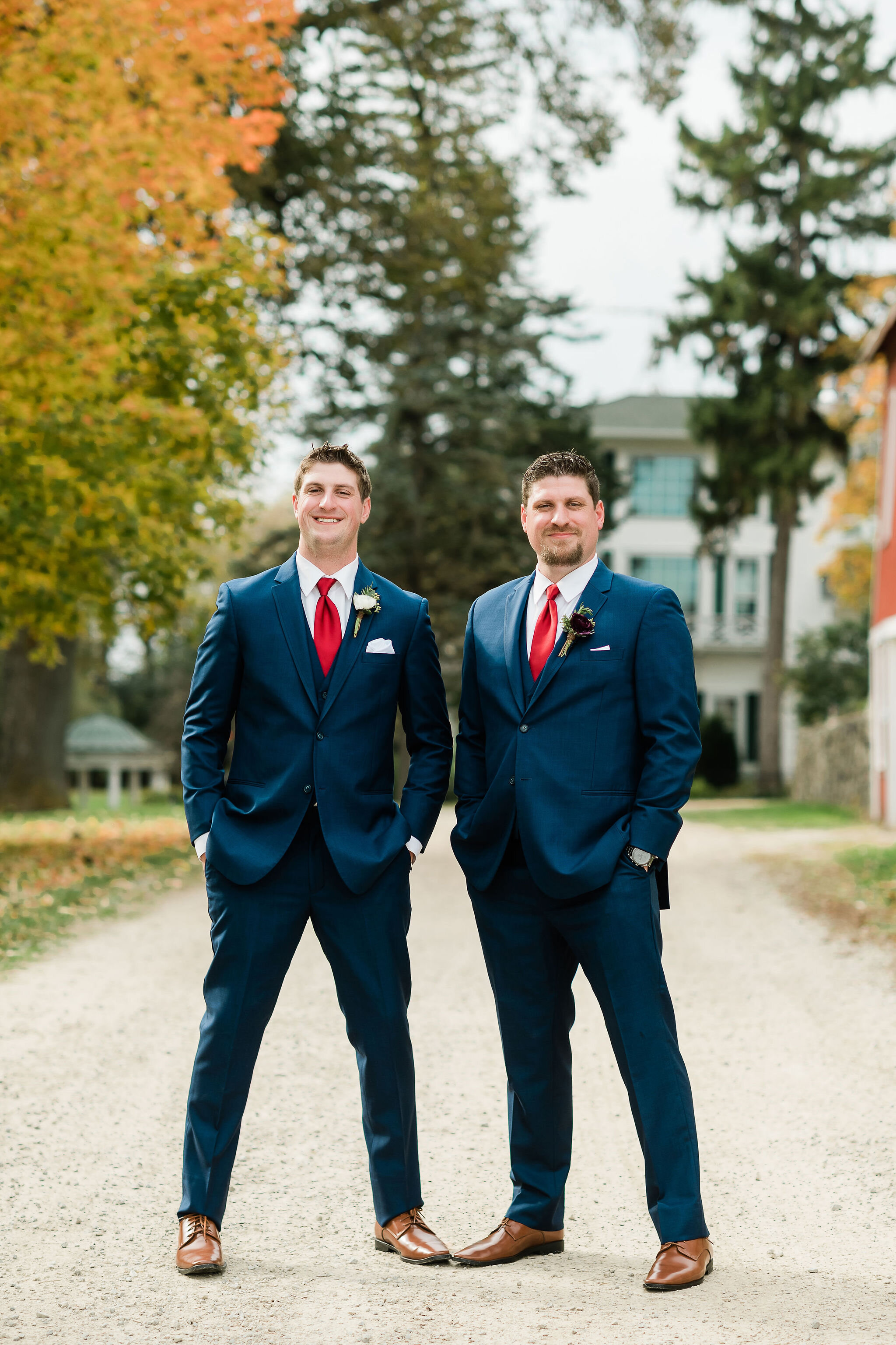 Groom and groomsman