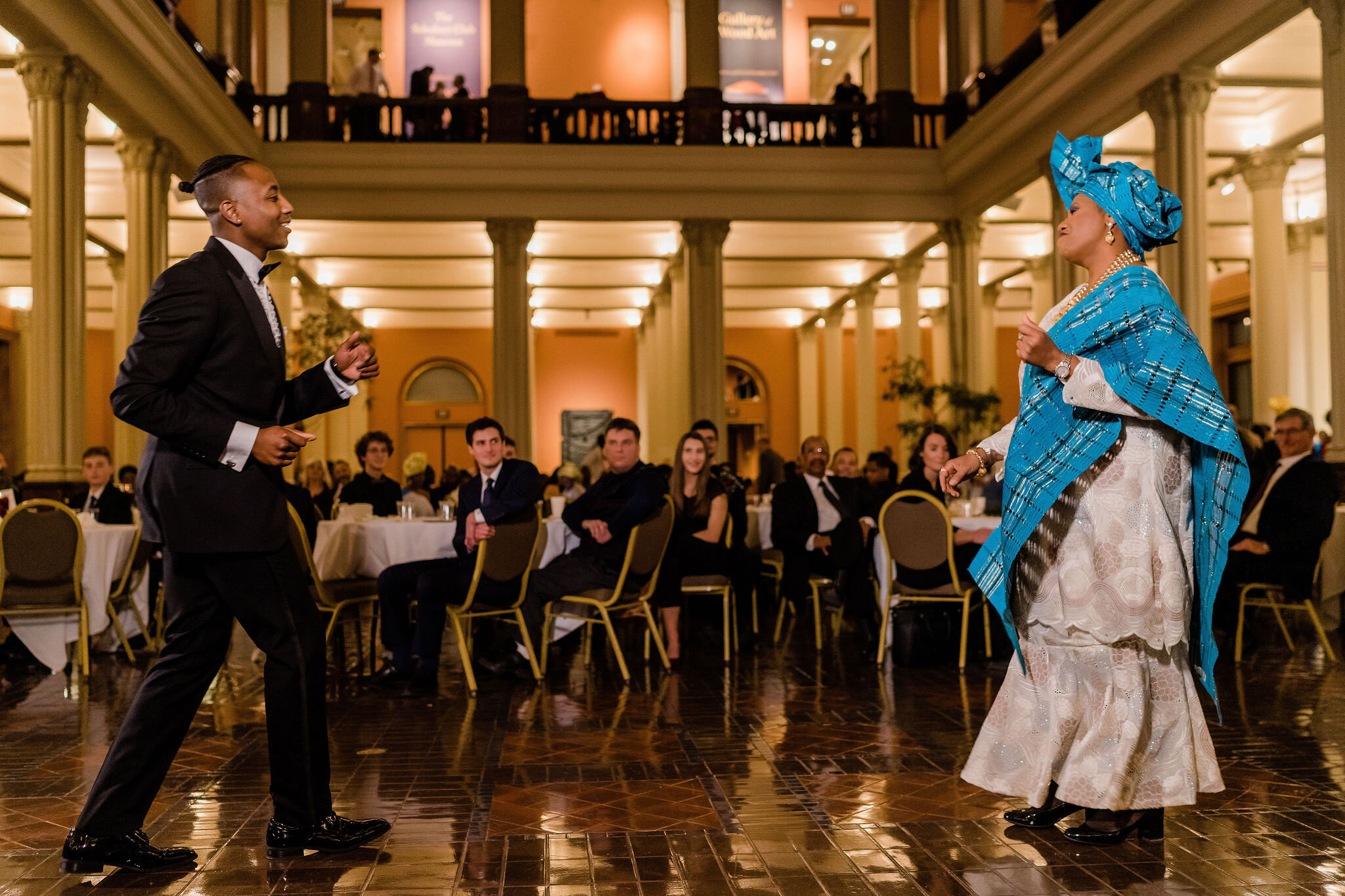 Groom dancing with his mother