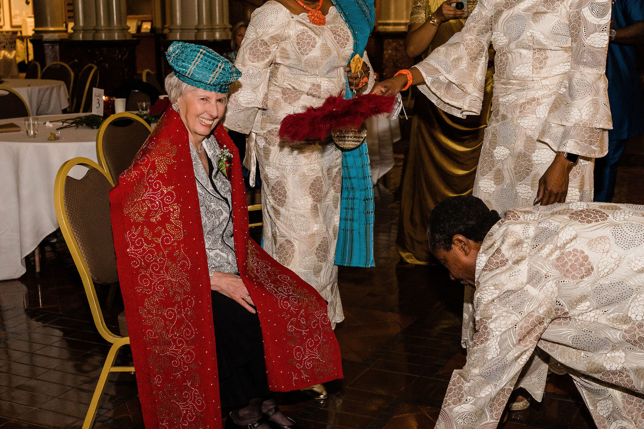 Bride's grandmother in aso-ebi