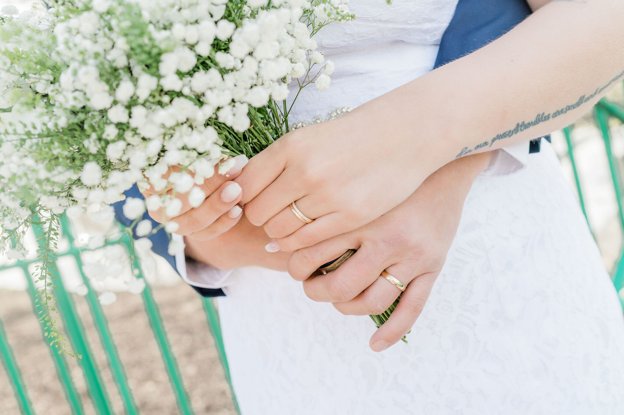 Bride and groom's rings