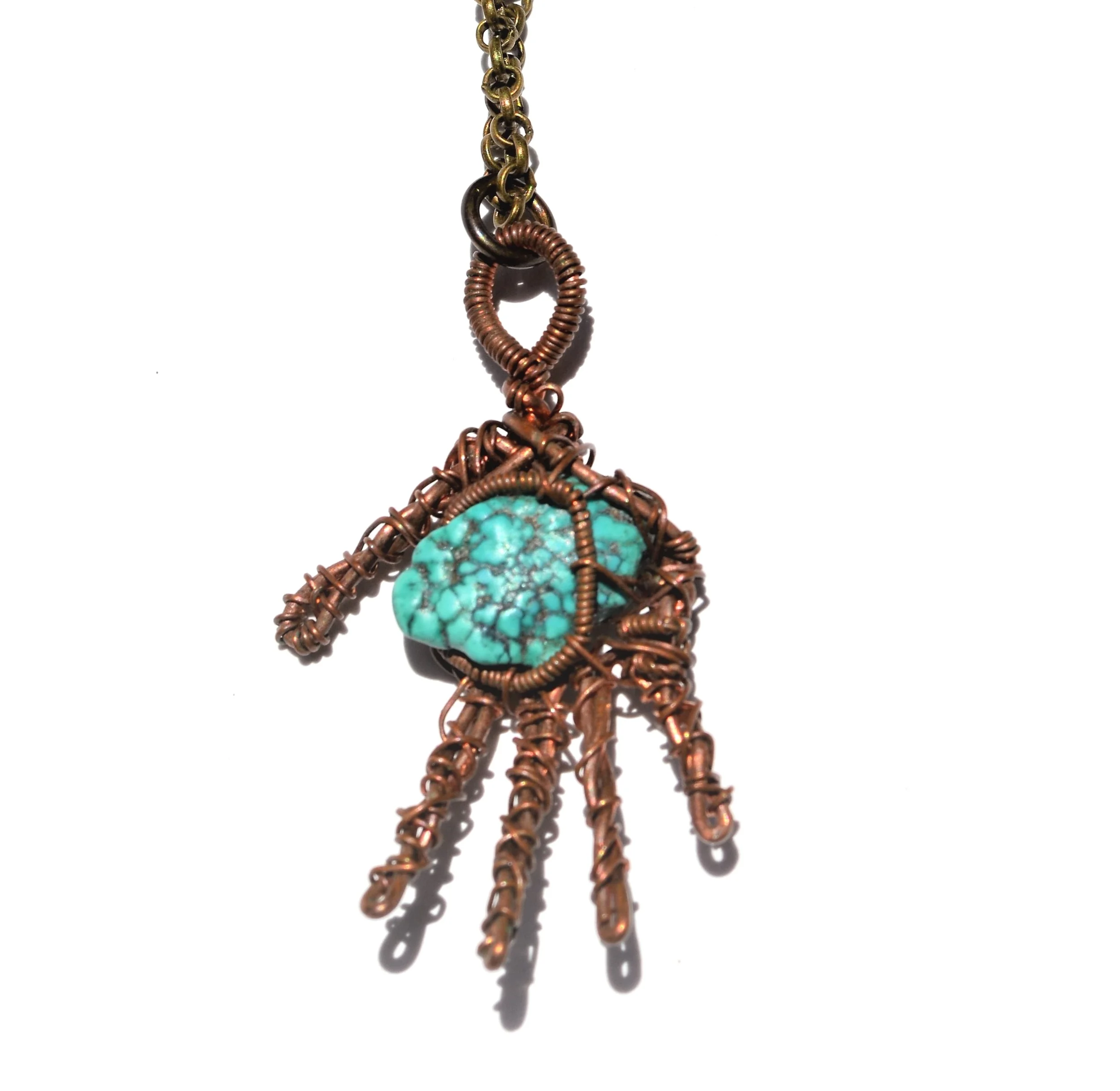 Turquoise Nugget Healing Hand