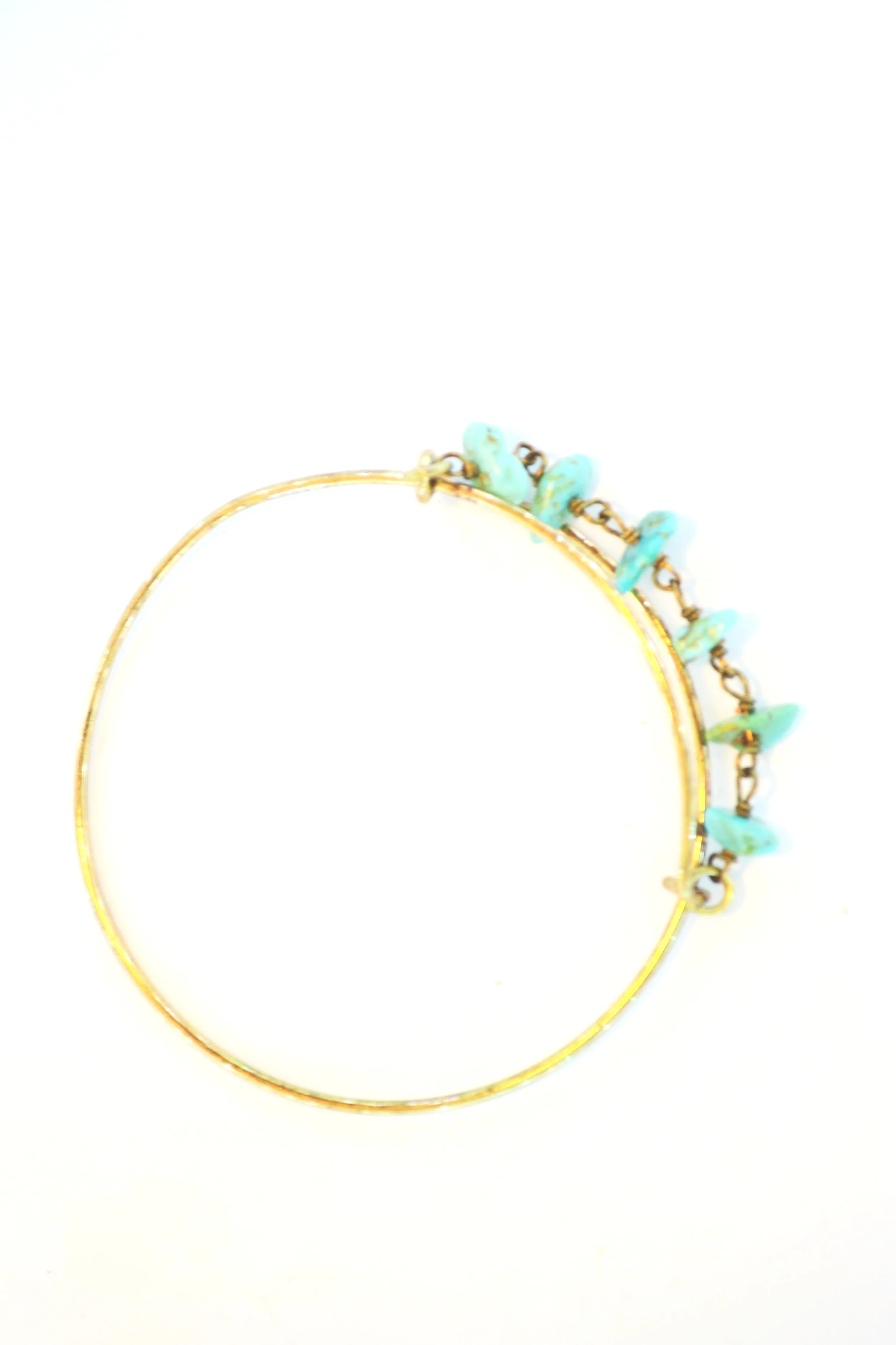 Kingman turquoise &amp; bright Gold bracelet