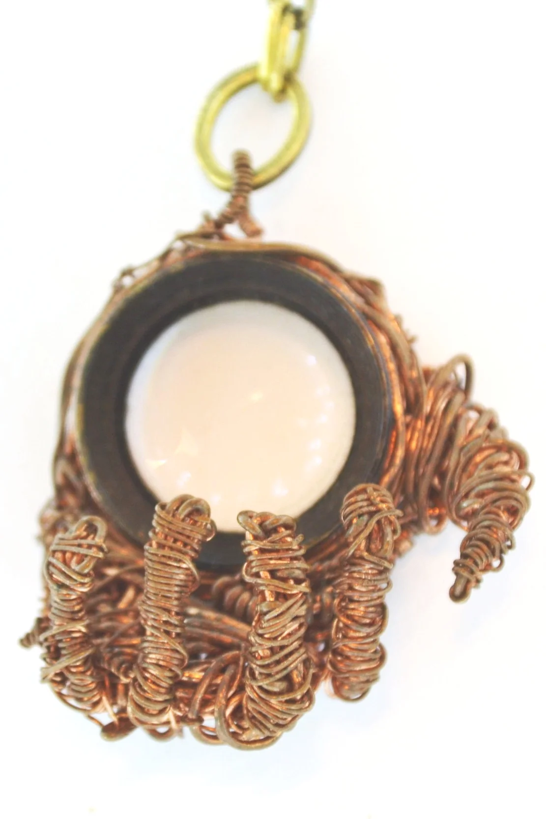 Large glass Polaroid lens Hand pendant