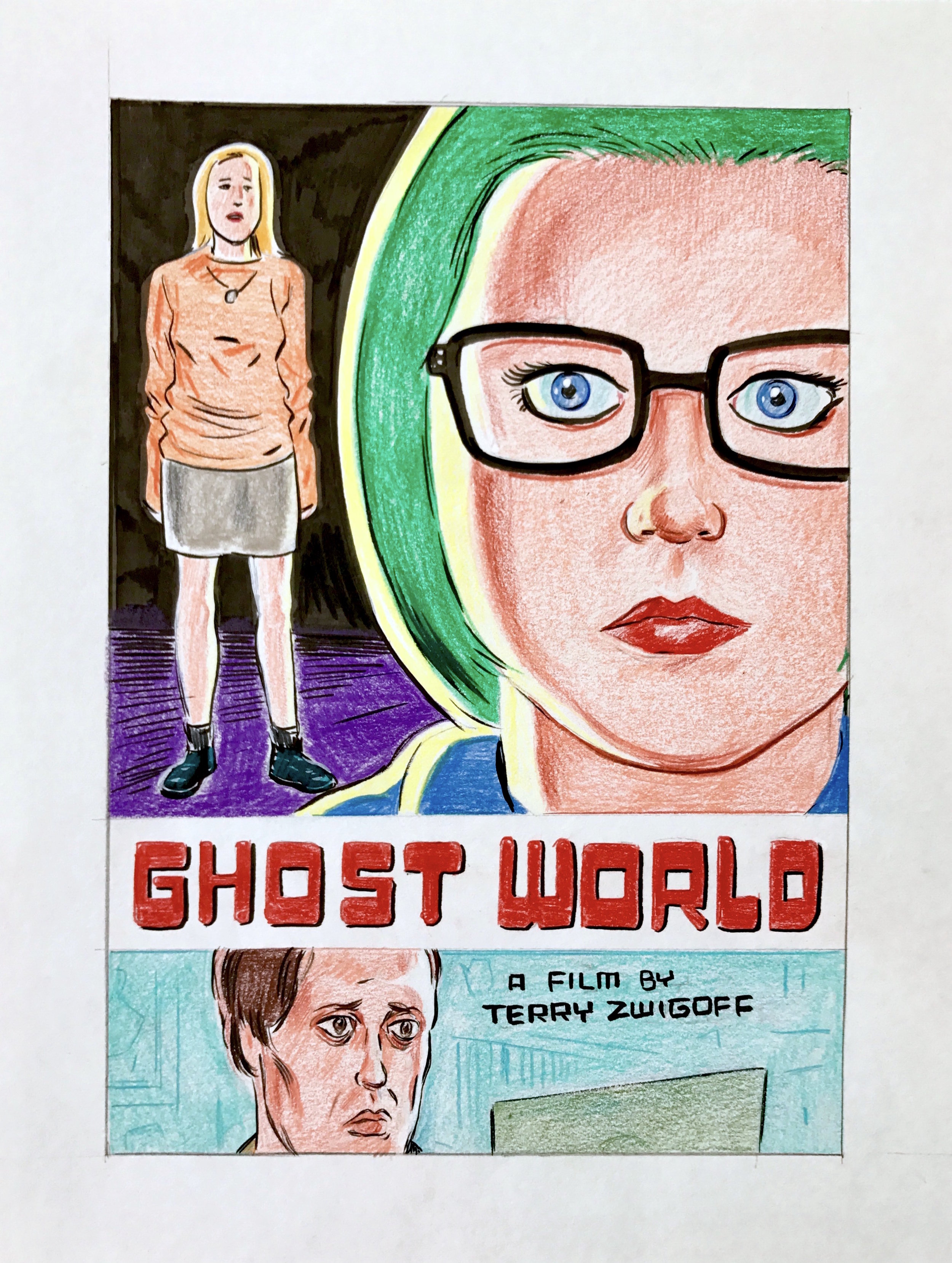 Ghost World Criterion DVD Cover Color Sketch