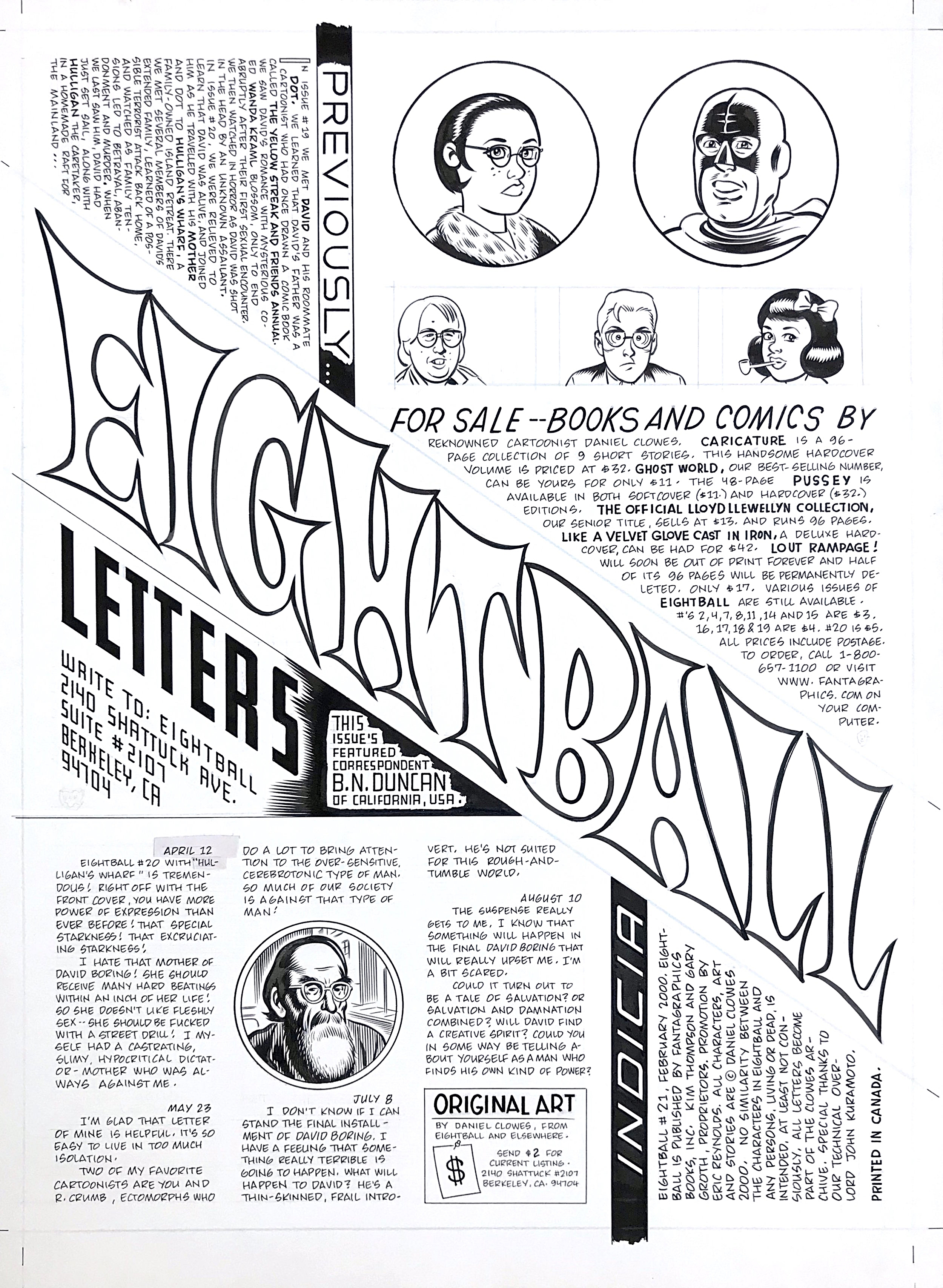 EIGHTBALL LETTERS PAGE