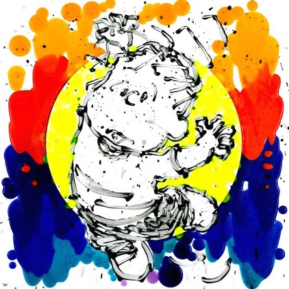 Rocco and Roll Giclee and Silkscreen on Paper 20 x 20 in. Edition of 78