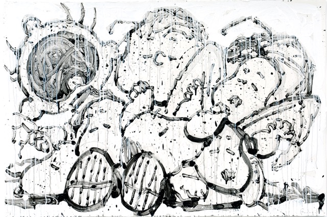 Snoozing in my Big Black Boot 2017 Giclee and Silkscreen on Paper 26.7 x 40 in. Edition of 95