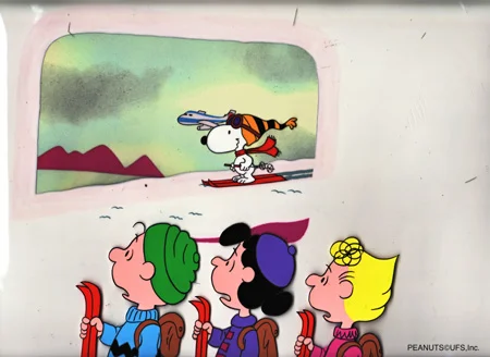 Downhill Dog An Original Production Cel set-up with matching animator's drawings INQUIRE