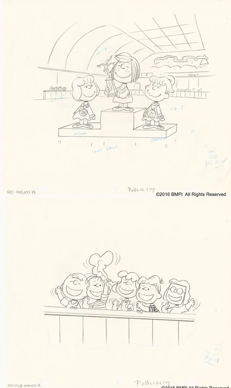 A Golden Performance Two Original Production Drawing used for Publicity INQUIRE
