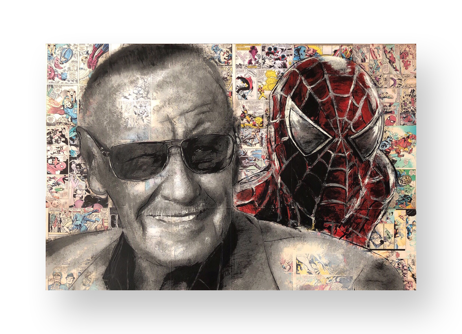 Mel Balatbat “Stan the Man” 2018 Acrylic and Latex on Masonite Board 32 x 48 inches