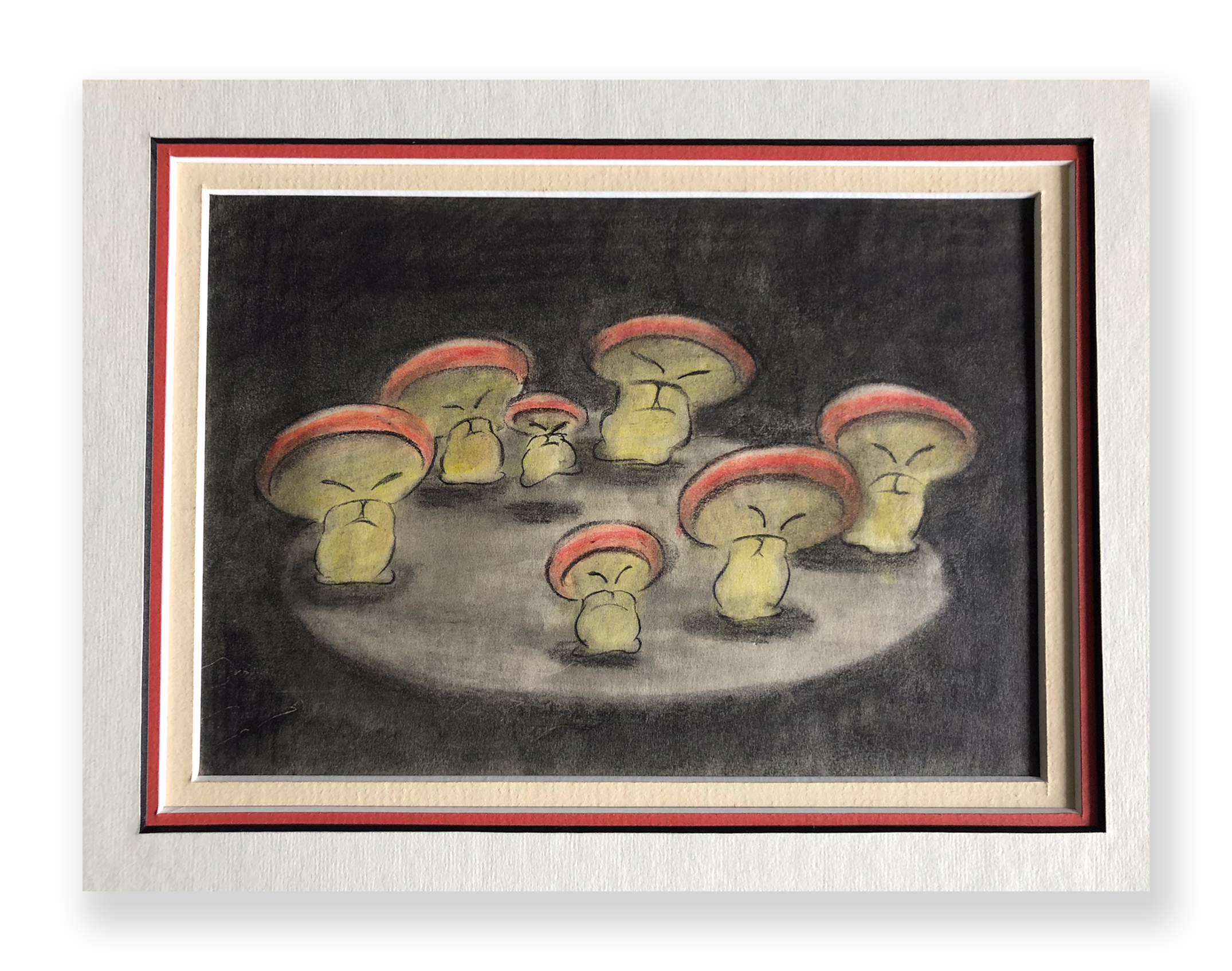 Fantasia “The Dance of the Hours “ The Nutcracker Suite sequence Original production conceptual storyboard Pastel on paper 6 x 8 inches 1940