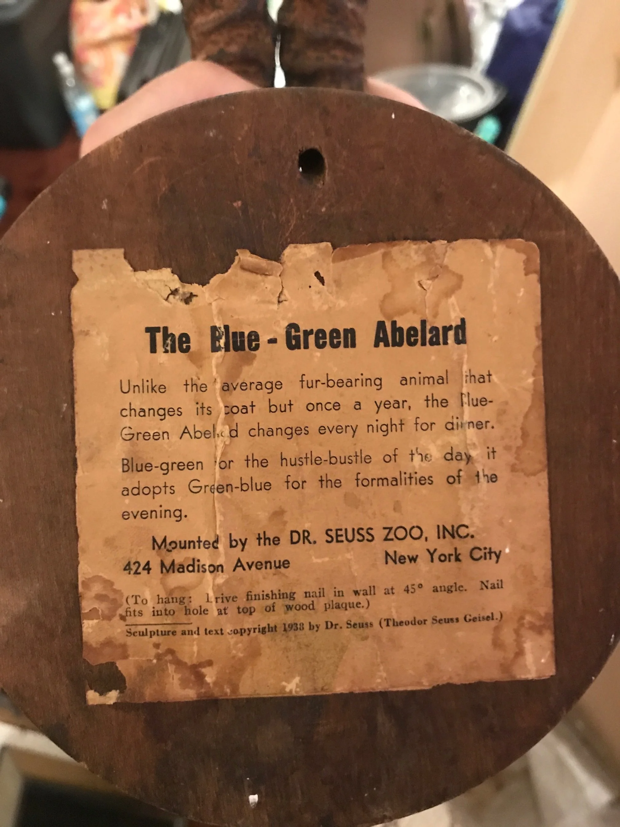 The Blue-Green Abelard (verso)