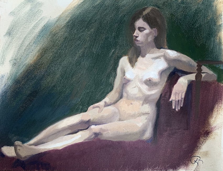 Study of Laura Reclining by Karen Becker