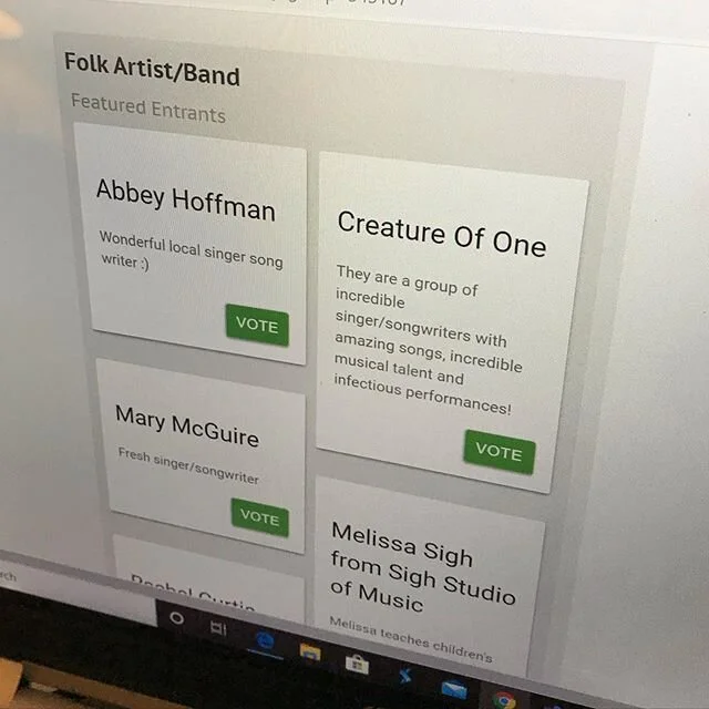 Well that’s super thoughtful ☺️❤️ Heads up, you can vote for us for @lansingcitypulse’s #topofthetown under the Folk Artist/Band category — you can vote until 4/21 at 11pm. Thanks for nominating us, fellow creatures! 🎶❤️🌍