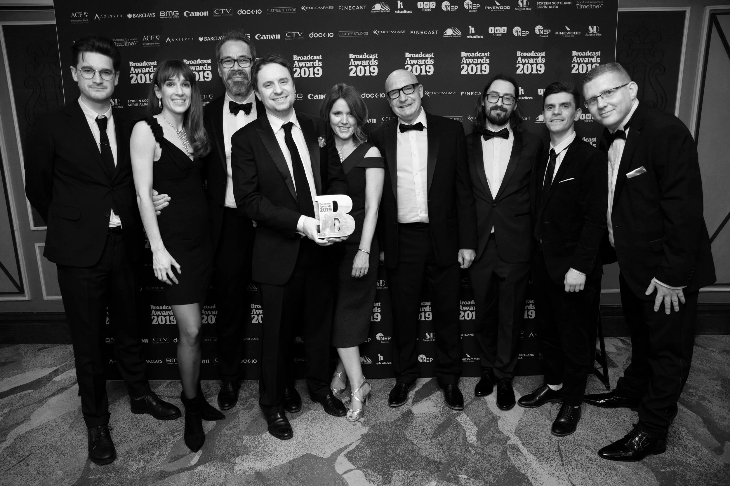 The Storyvault Films Team having won Best Specialist Factual Programme at the Broadcast Awards 2019.