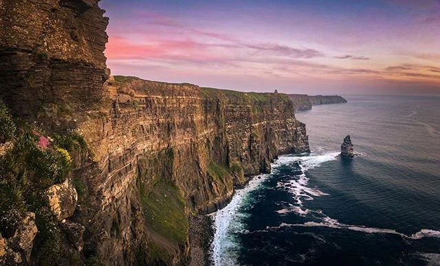 The #cliffsofmoher 
I slept in my car by the cliffs for two nights waiting to get the right light. As the sun rose, With no one else in sight, it was a magical experience. 
This original photo is a high resolution multi shot bracketed stitched  panor