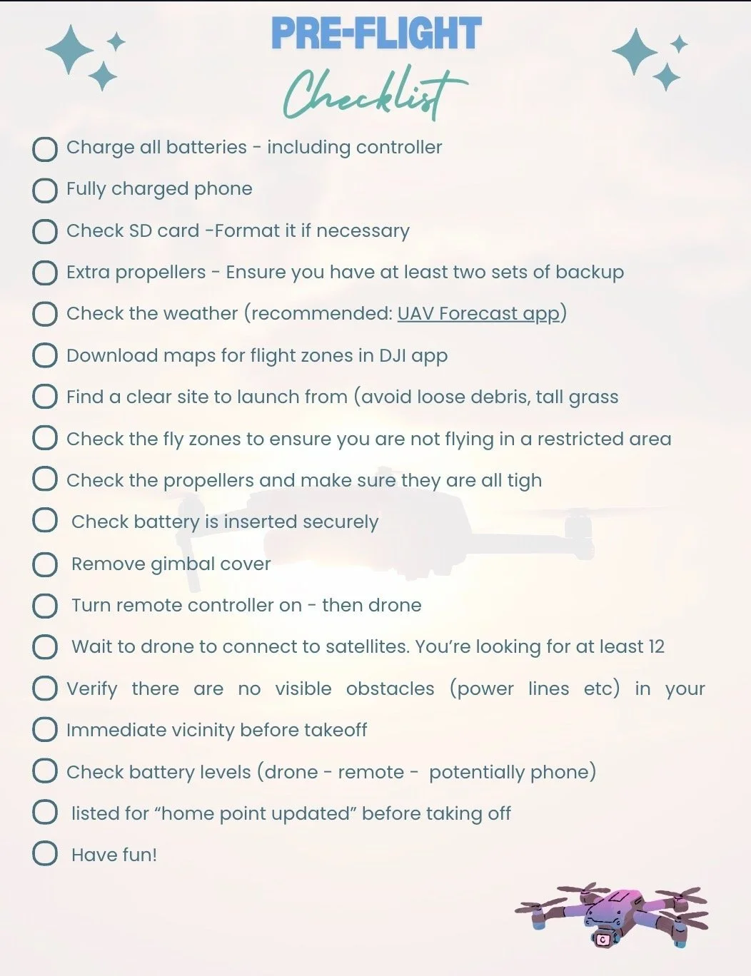 Pre-Flight Checklist