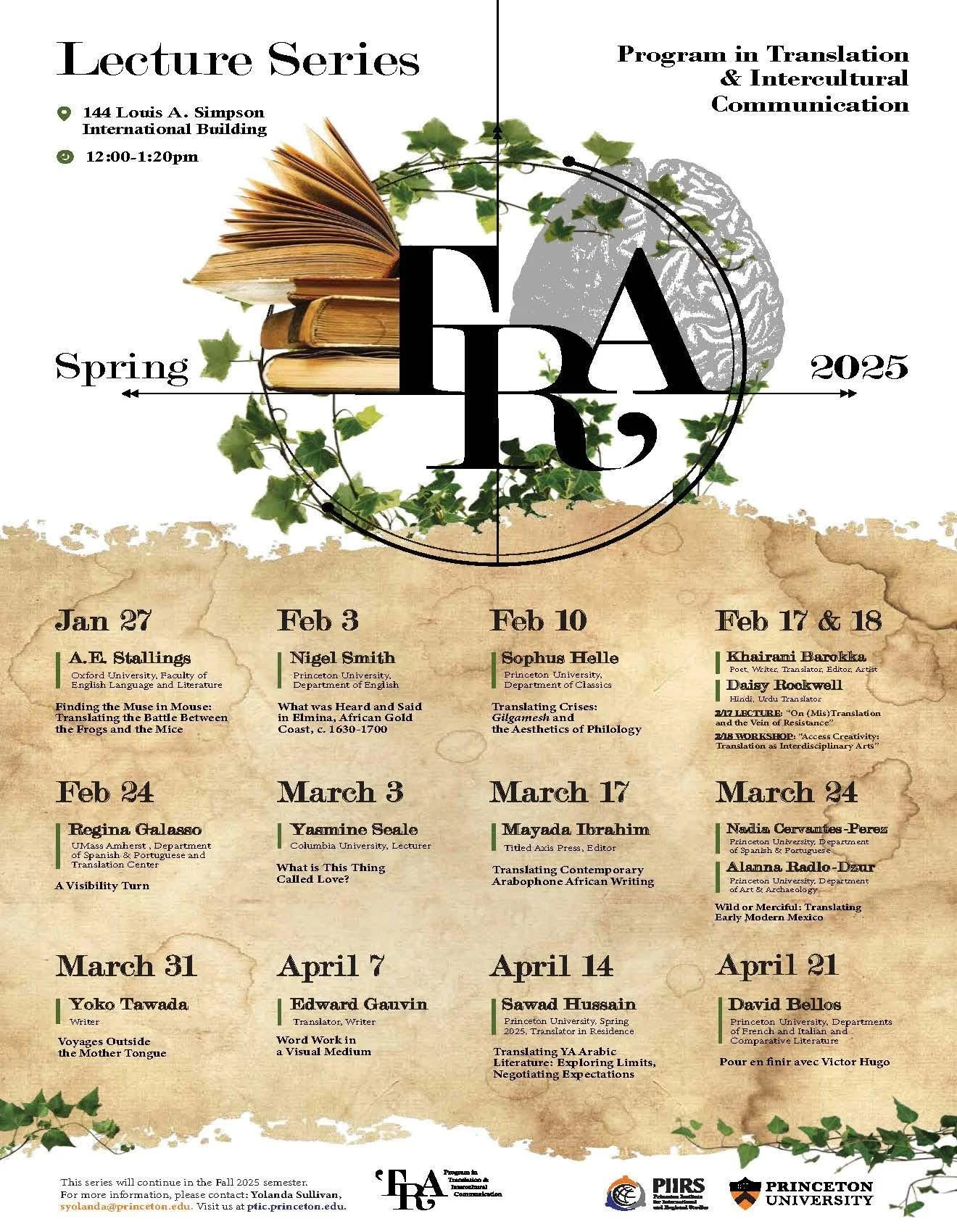 I'm Speaking at Princeton April 7th