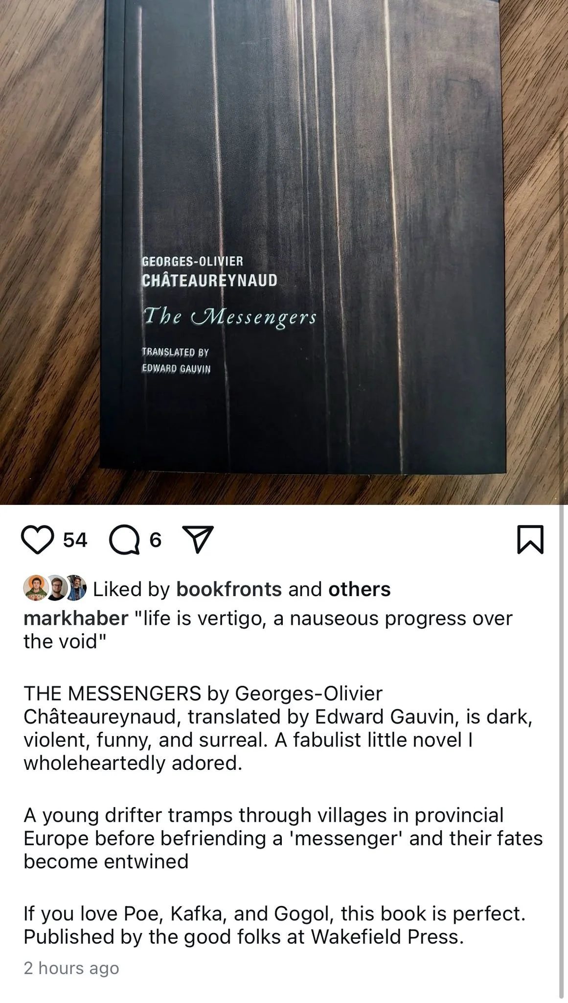 Mark Haber praises The Messengers