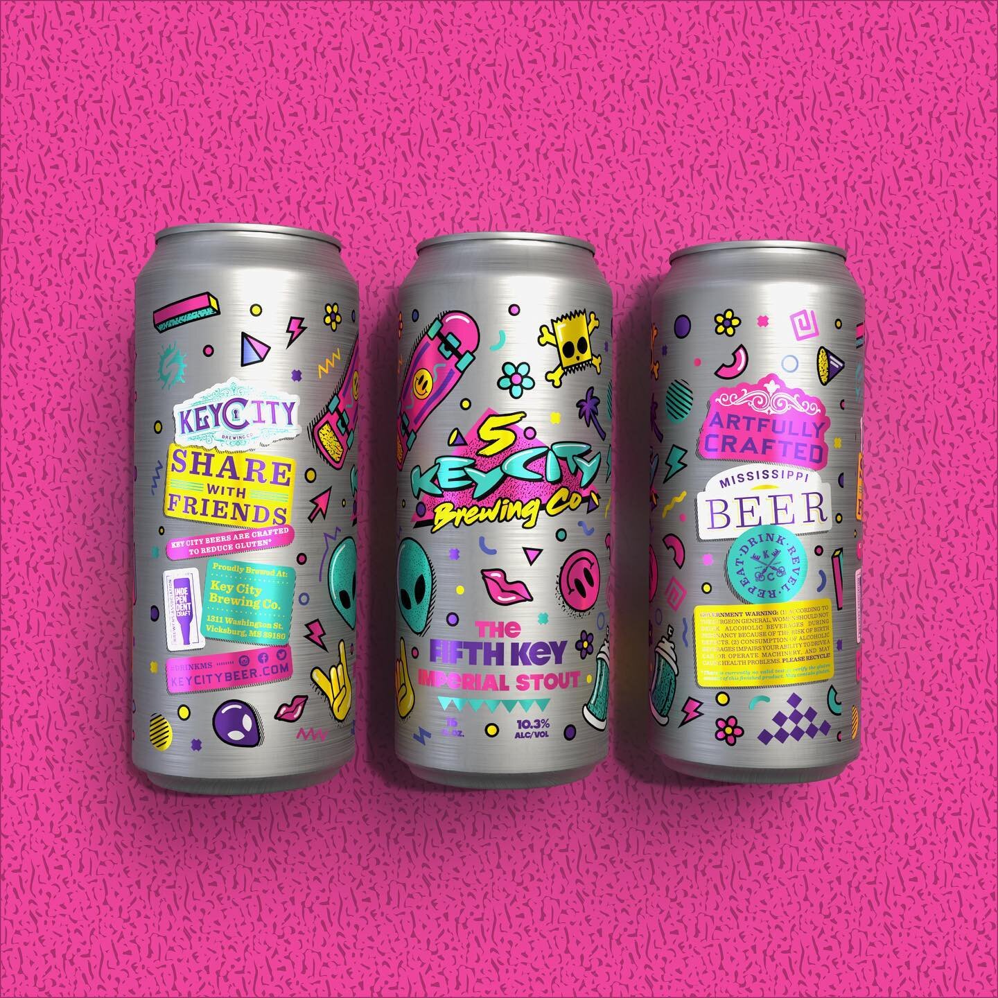 A radical blast from the past, took another nostalgic trip to the 90s with this year&rsquo;s @keycitybeer anniversary branding. Congrats on 5 years!!