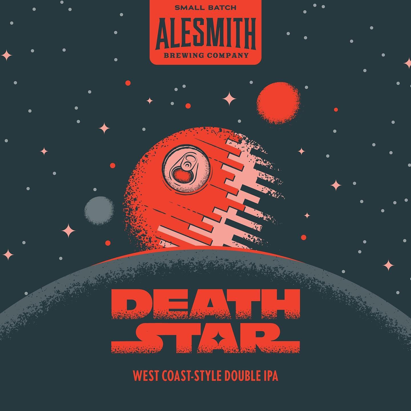 Fun Small Batch label for the force sensitive folks over at @alesmithbrewing #maythe4thbewithyou Reimagined Death Star that was really just a space party galaxy yacht spreading craft beer and good vibes across the cosmos.