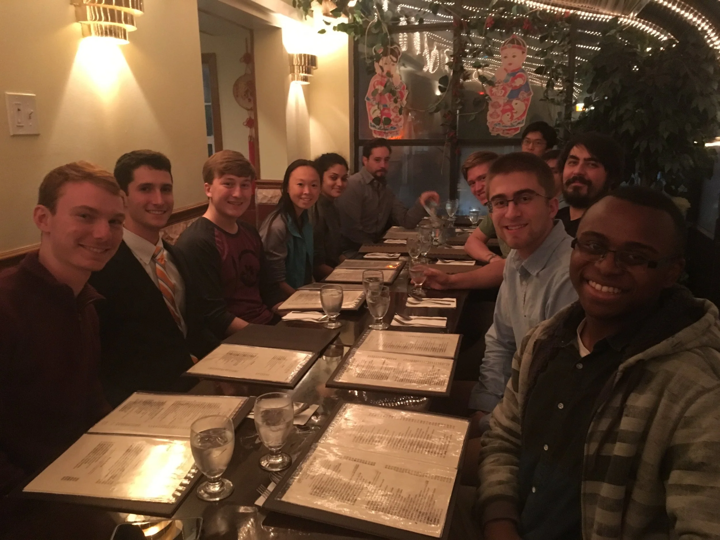 Dinner with the speakers after the Energy Start-Up Panel , co-hosted with E-Club