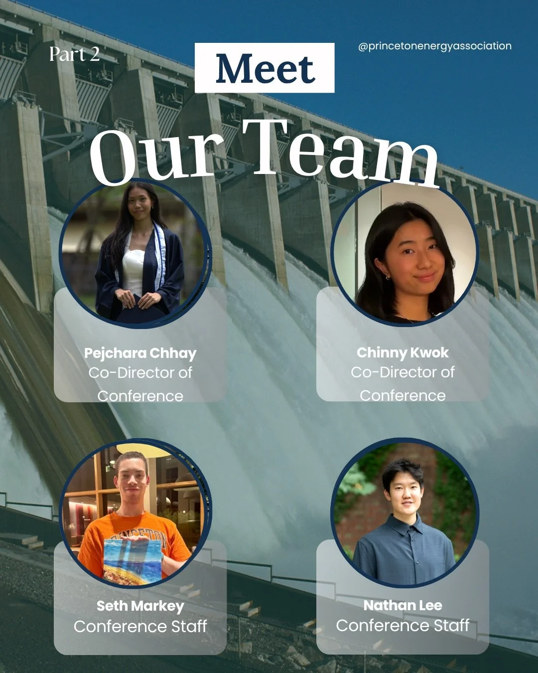 Meet some more of our amazing PUEA Executive Board and Staff! These people have been working hard this summer to plan PUEA&rsquo;s Fall Energy Conference! (PART 2) Say hello to Pejchara, Chinny, Seth, and Nathan! ☀️💨🔋🔌