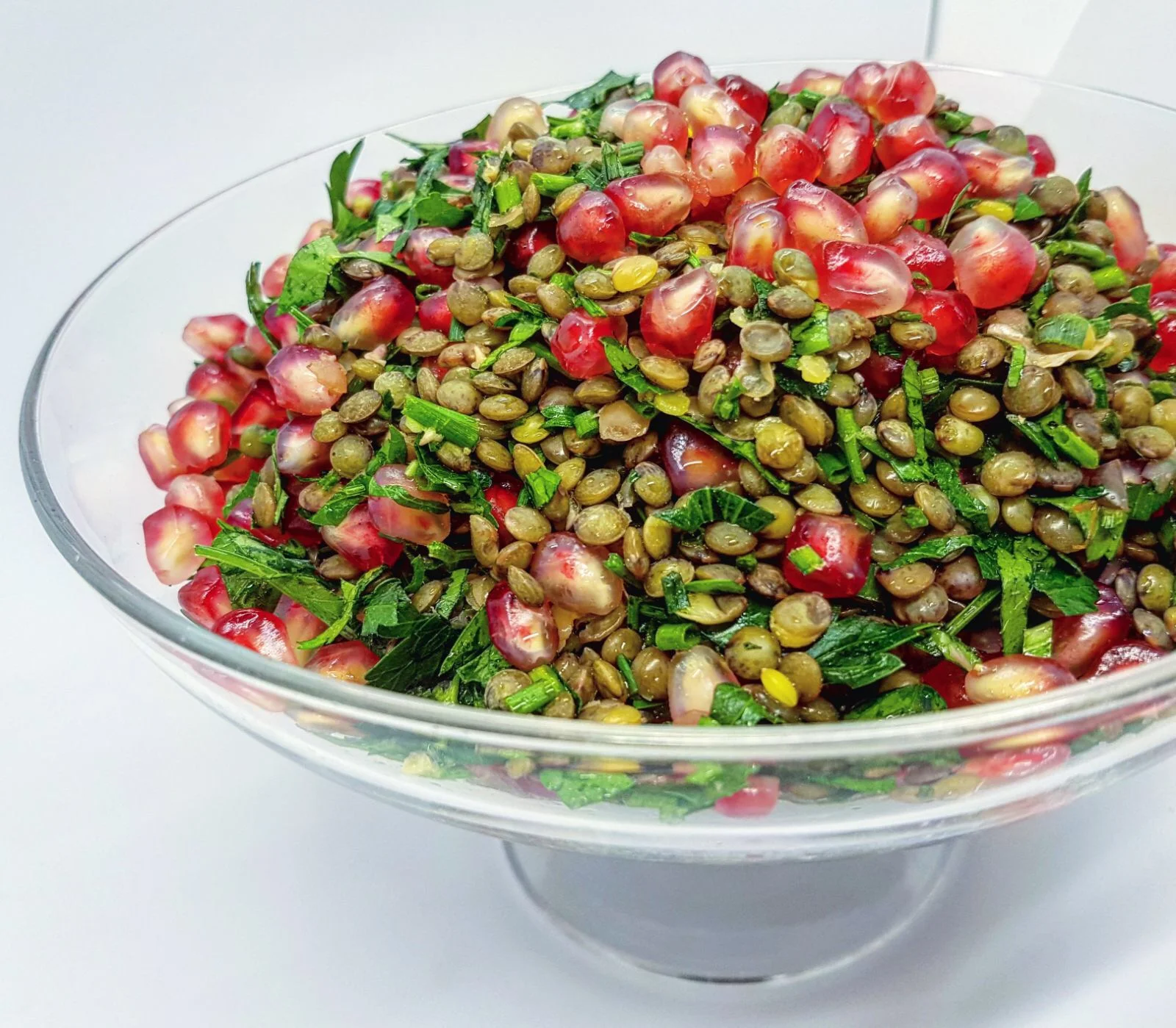 Lentils and pomegranate salad