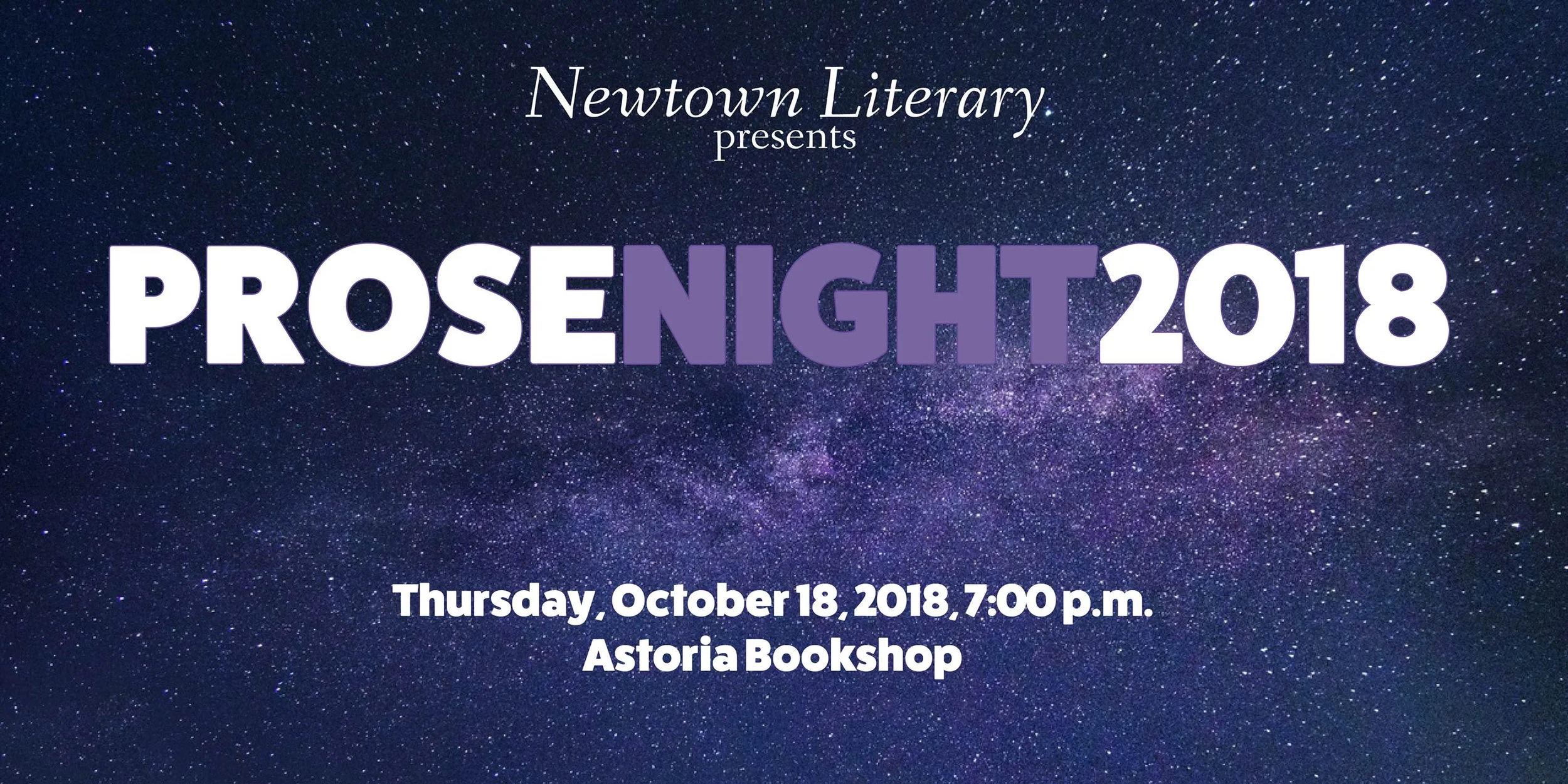 Newtown Literary Prose Night 2018