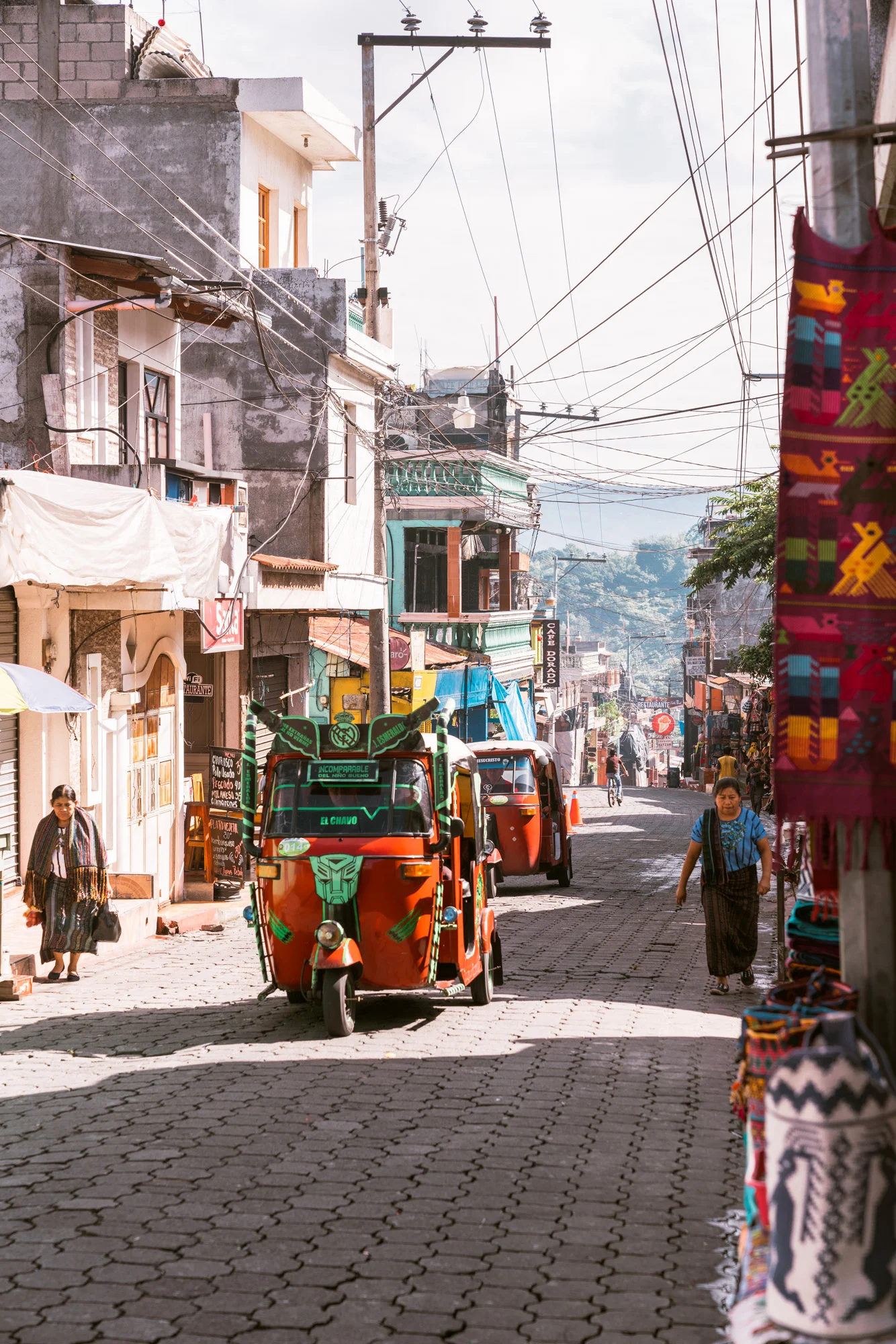 A tuk tuk at lake atitlan