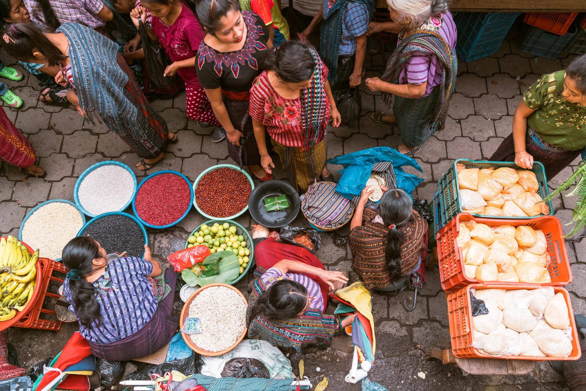 sunday market in Santiago at lake atitlan
