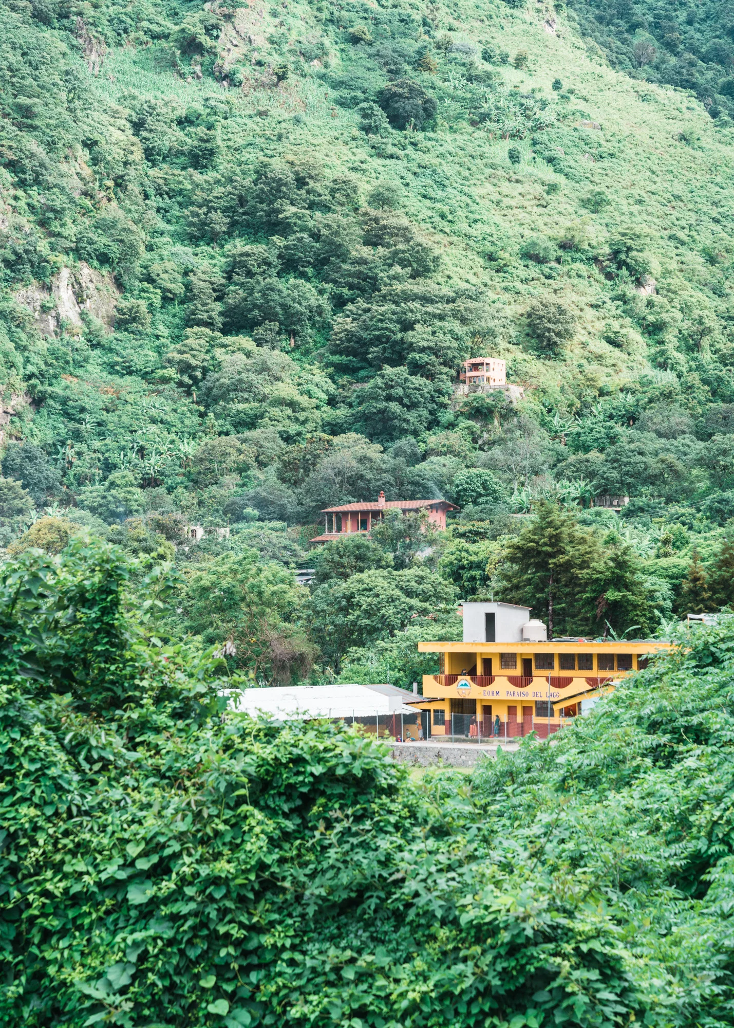Eagles Nest from far away in Jaibalito at lake atitlan
