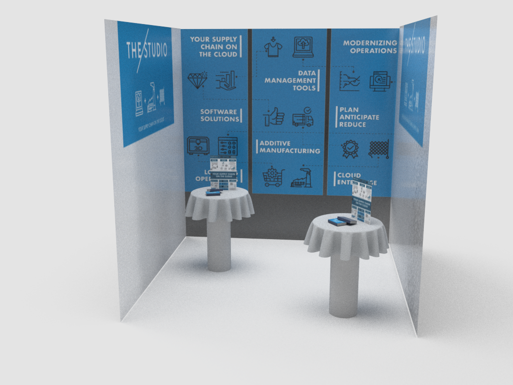 Booth 3D Render