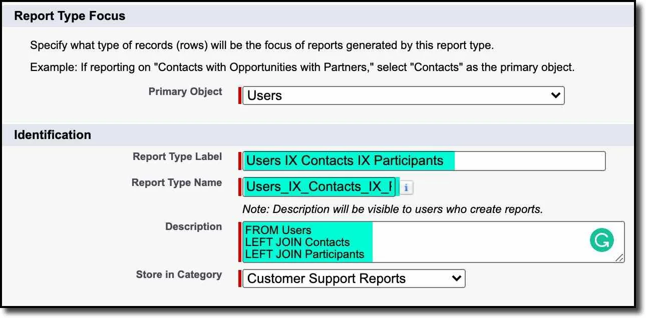 Naming Convention for Salesforce Report Types