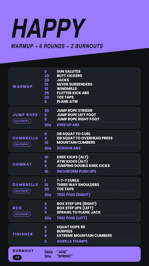 HAPPY set list