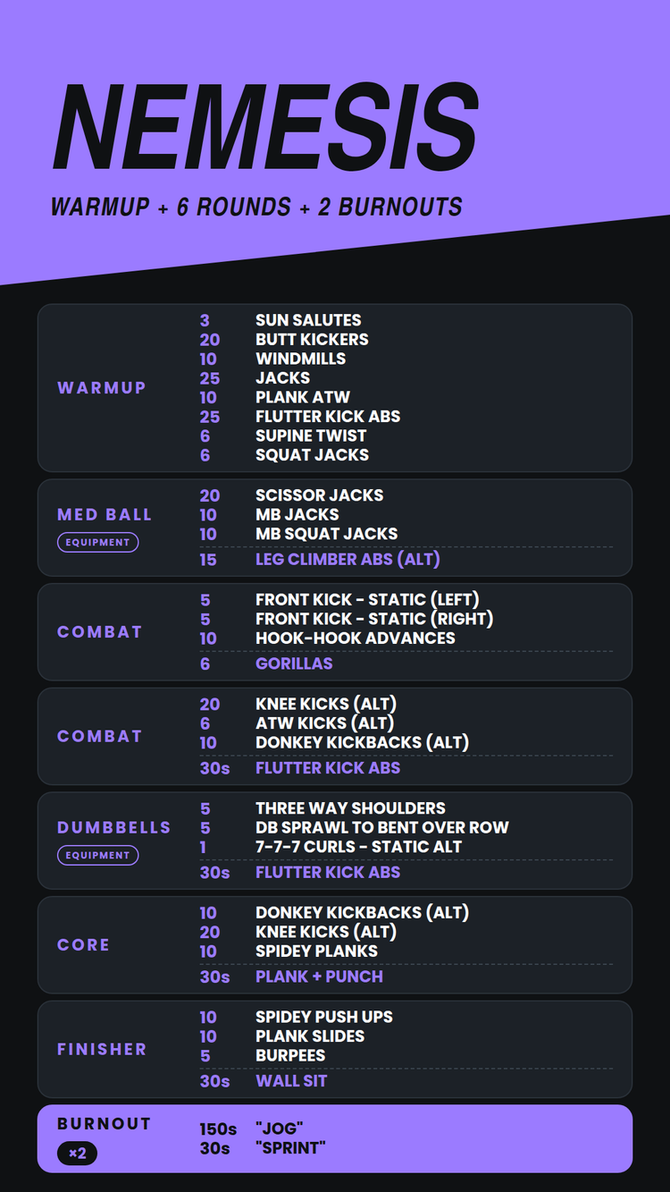NEMESIS set list