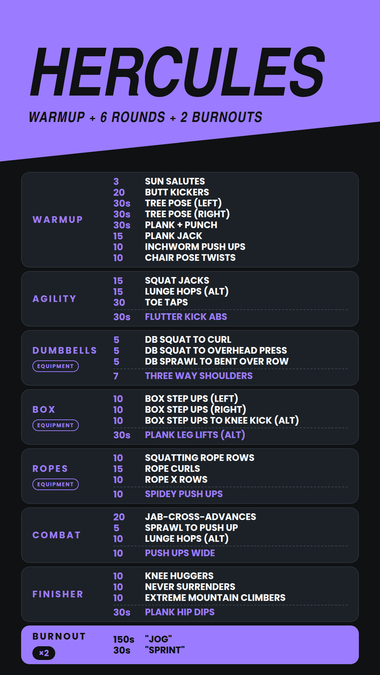 HERCULES set list