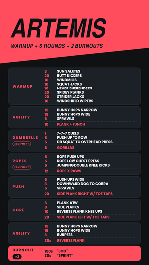 ARTEMIS set list