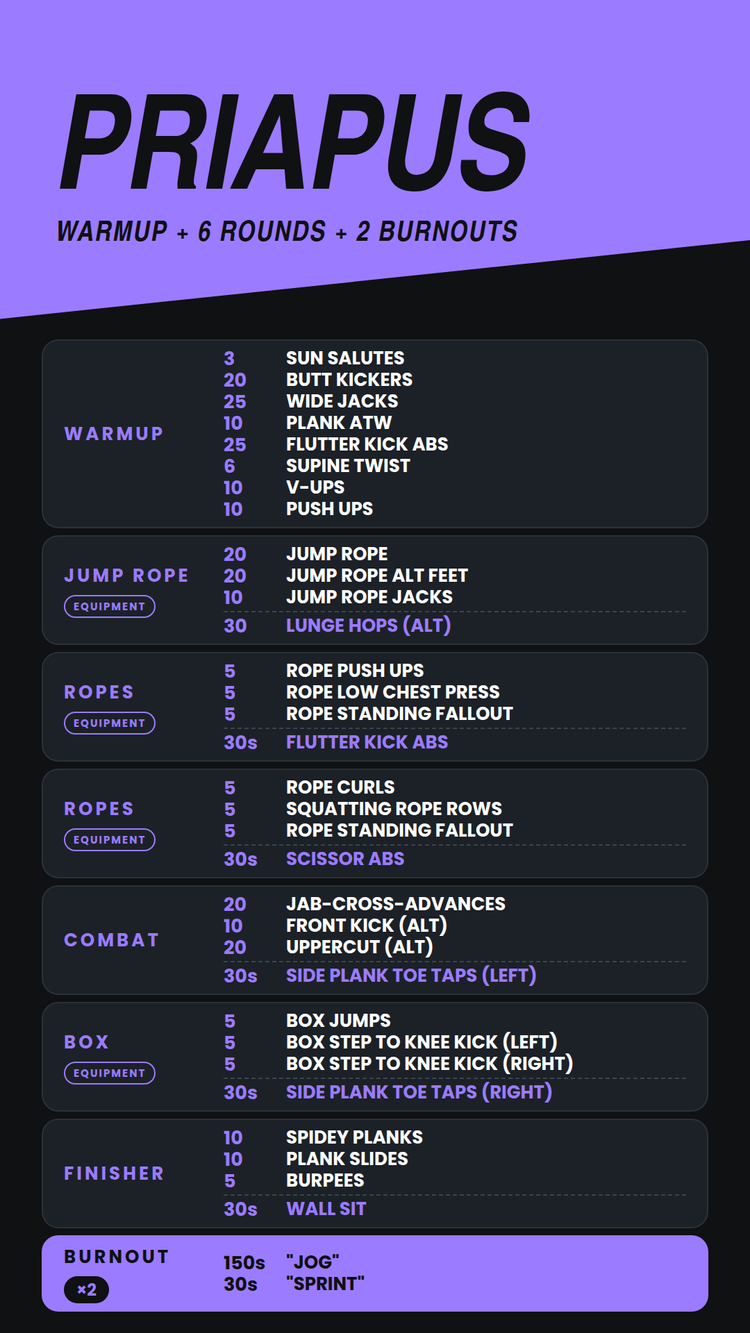 PRIAPUS set list
