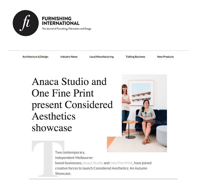 30th March 2017 - Furniture International - Considered Aesthetics store Read the post here