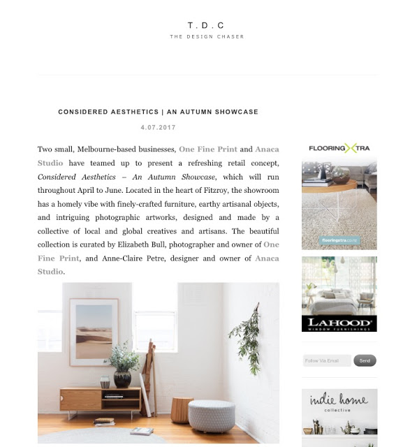 7th April 2017 - The Design Chaser - Read the post here