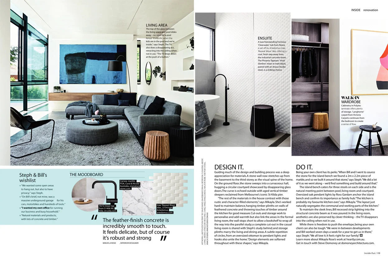 Inside Out - Nov 2017 issue - Dream it! - Featuring our Emi pods - view the full story here