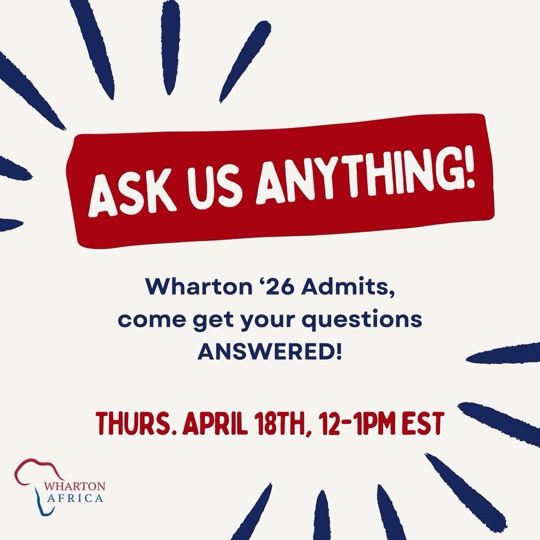 Come ask us anything!!!! Current Students are here to help

WASA will be hosting a Q&amp;A session next week Thursday from 12pm - 1pm EST. If you have any lingering questions about Wharton or need some advice on how to start prepping for the fall sem