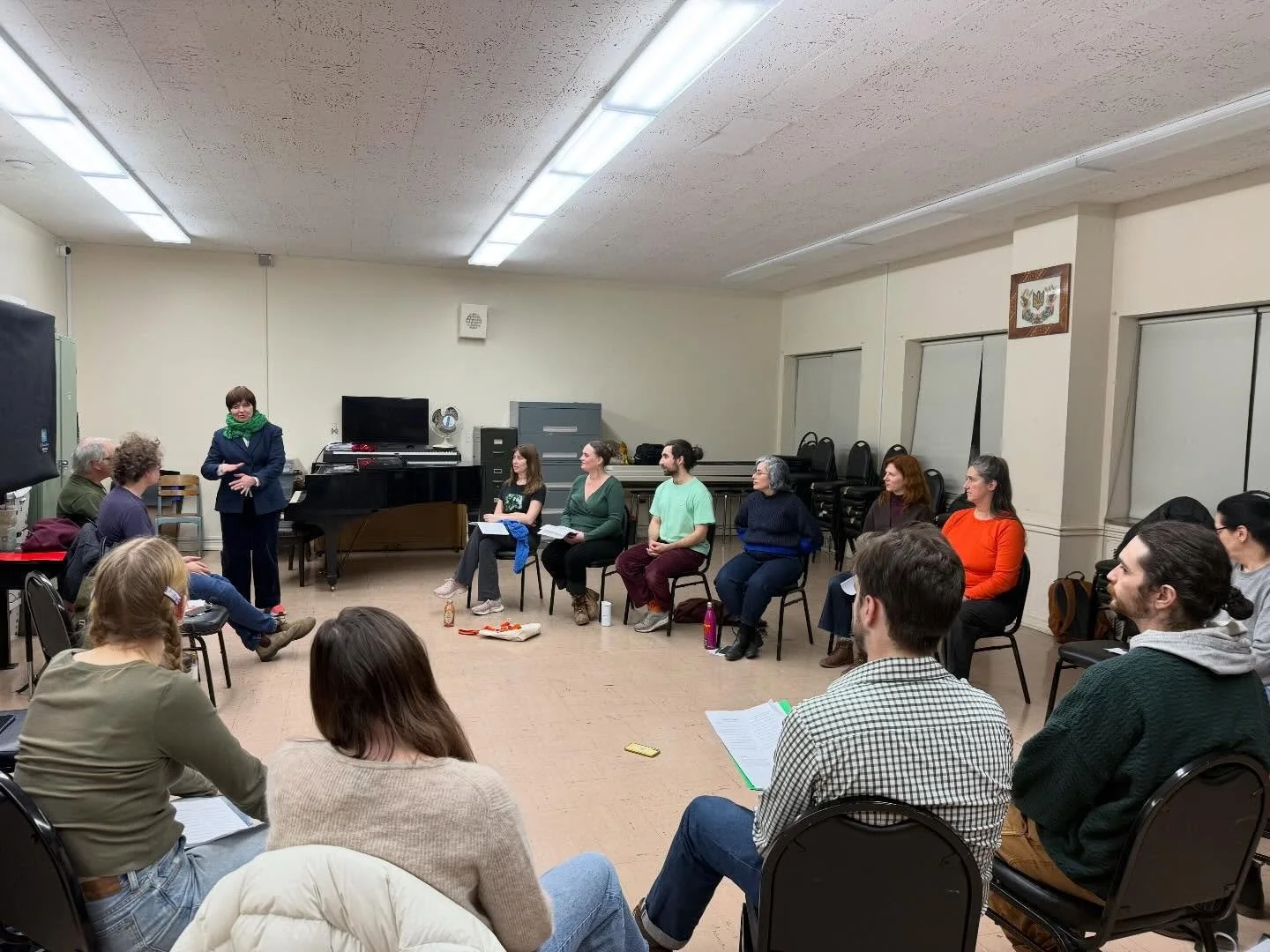 A pleasure to welcome composer Alla Zahaykevych to rehearsal while she&rsquo;s in town for UCMF. Sharing stories from her time in Drevo, along with insights into the rich Polissia traditions that continue to inspire her contemporary voice. Go hear th