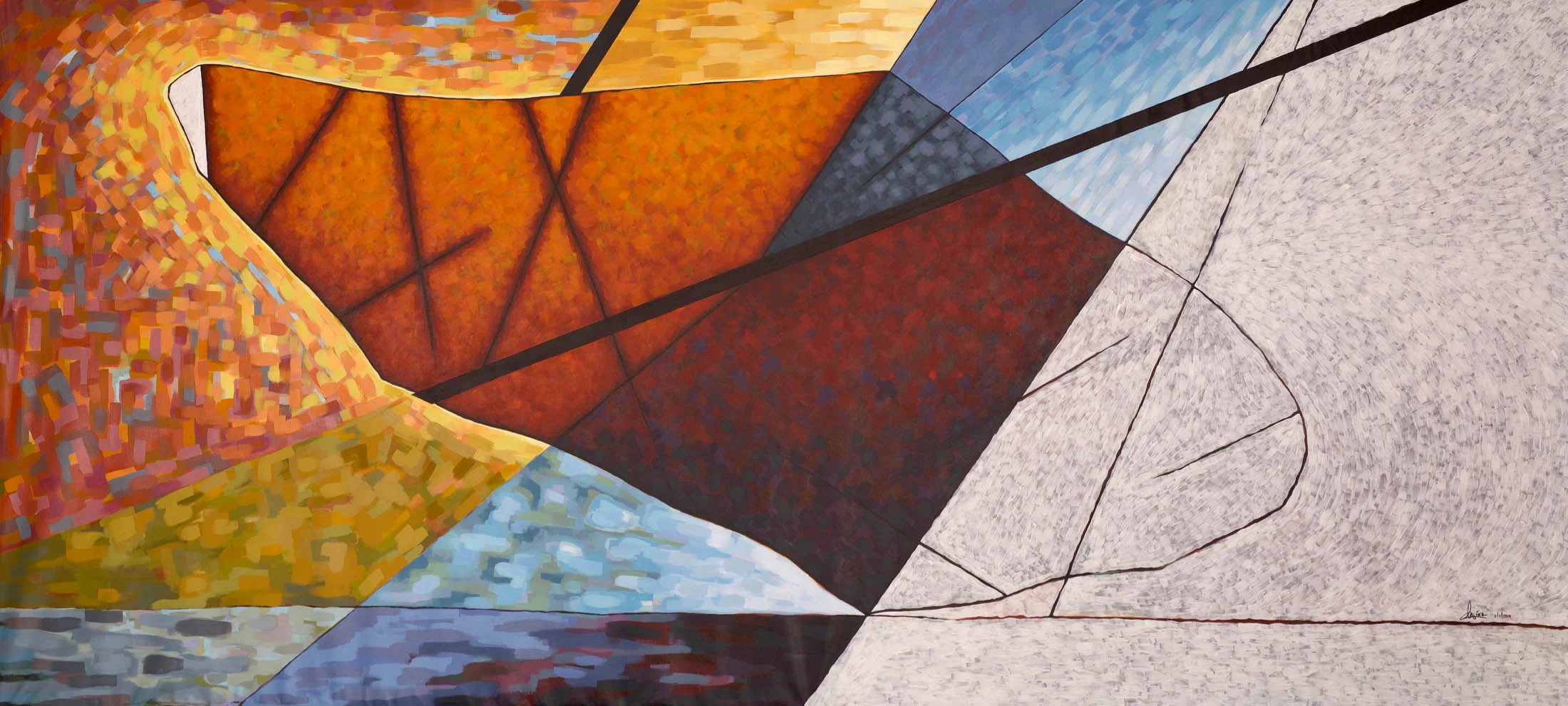 MZ : 12'x5' : BIG! : ACRYLIC ON CANVAS