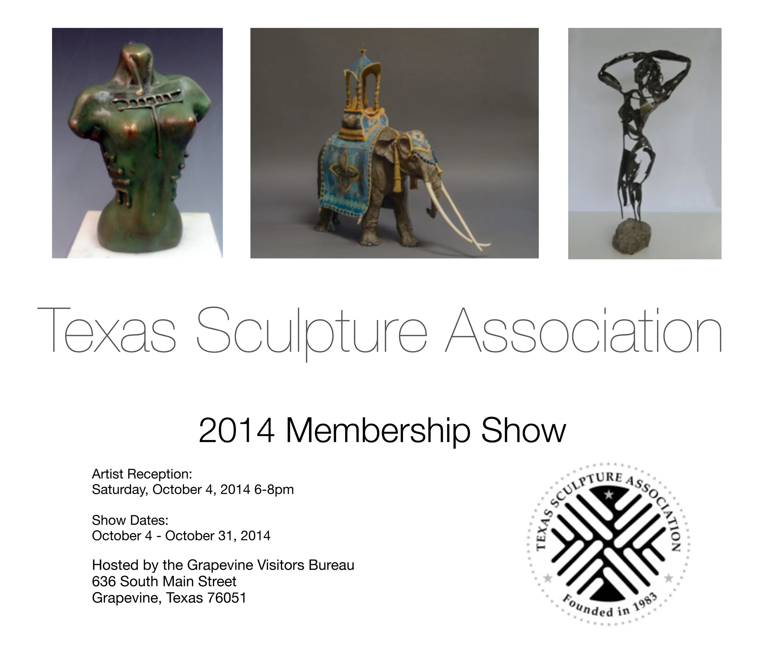Poster for Texas Sculpture Association show