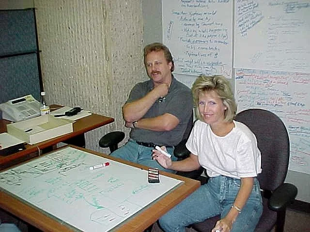 Me with my partner in UX crime, Ann. We worked together on many major projects with substantive results. She was the get it done person and I the “wait, lets make sure we are making sense” strategy guy. It was an awesome combo.