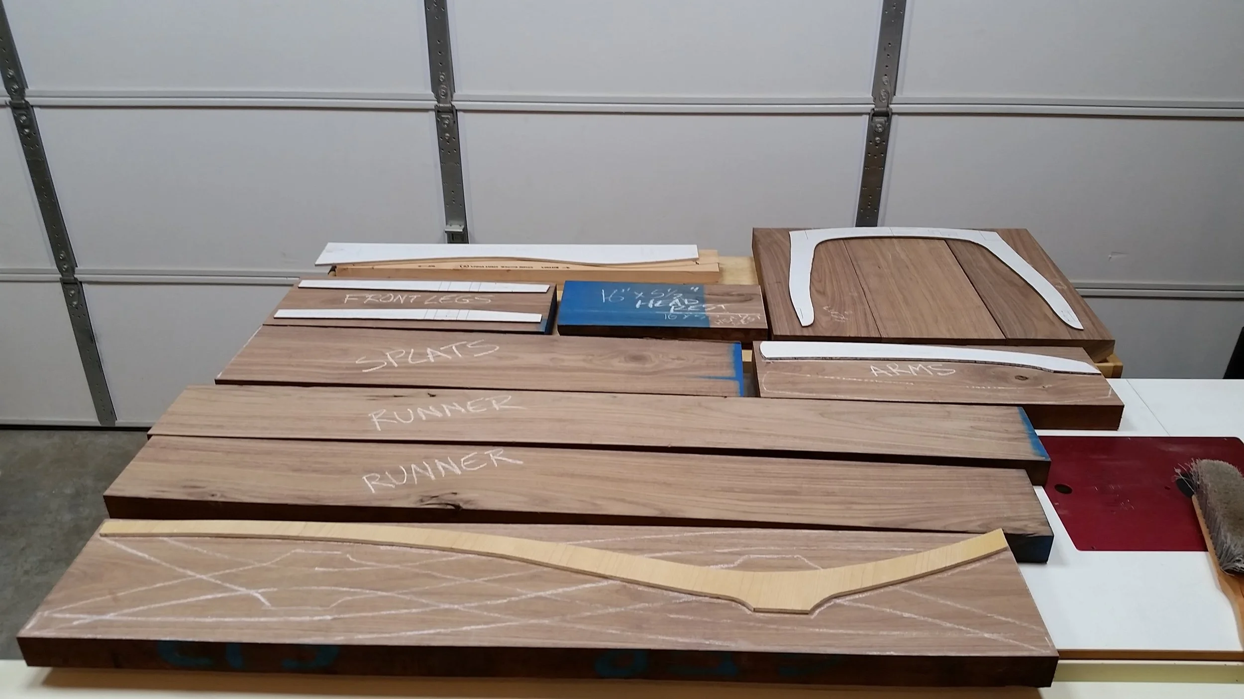 Parts all cut to rough length.